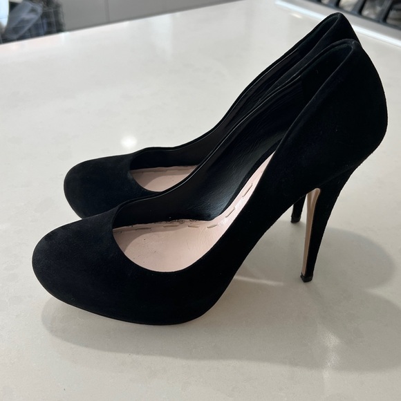 Miu Miu Calzature Donna black suede platform heels - Picture 3 of 11